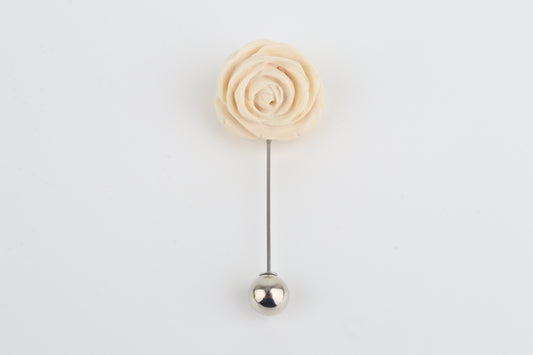 Mammoth Ivory Rose Brooch