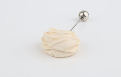 Mammoth Ivory Rose Brooch