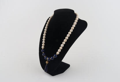 Mammoth Ivory & Lapis Lazuli Necklace