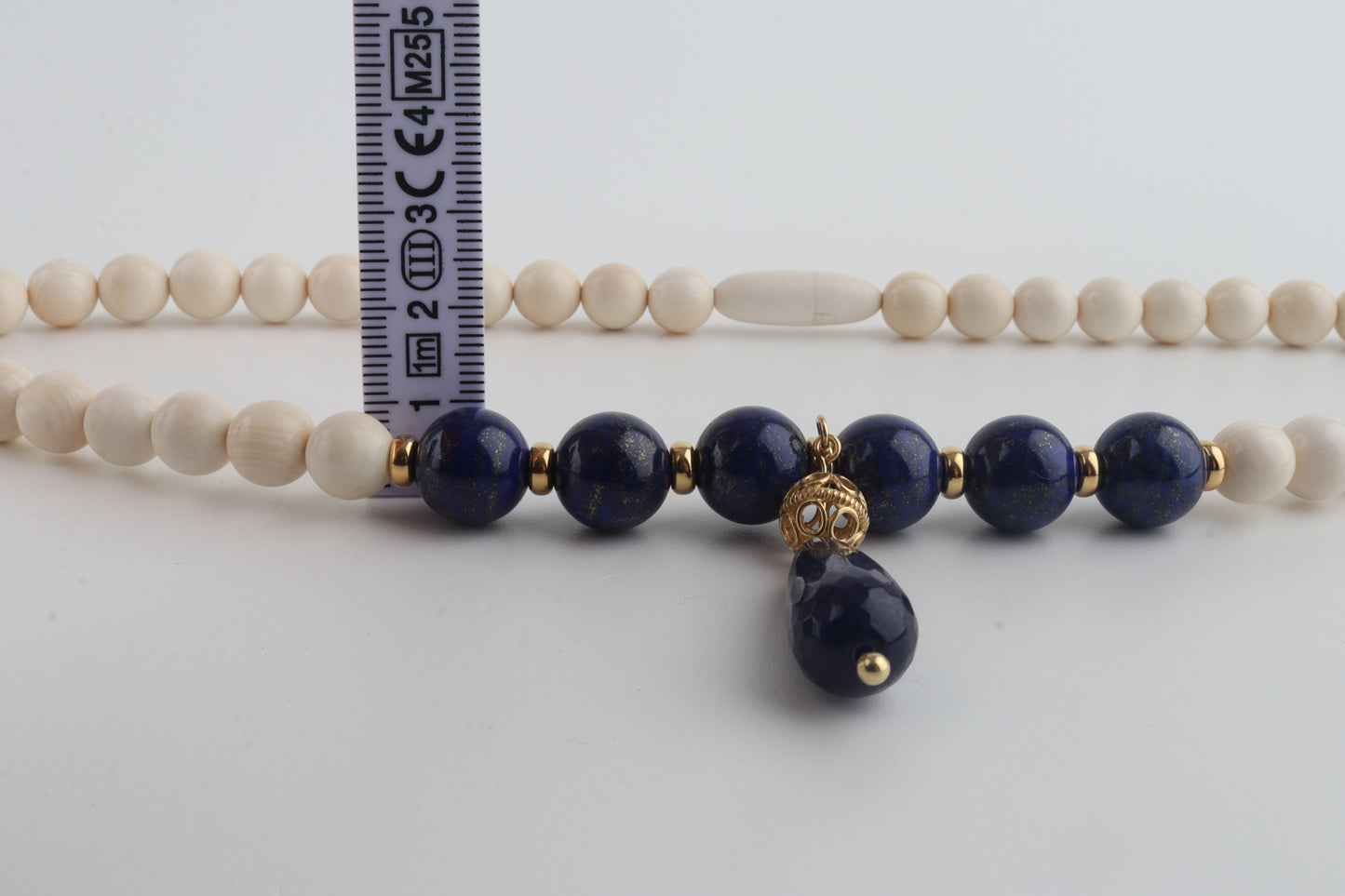 Mammoth Ivory & Lapis Lazuli Necklace