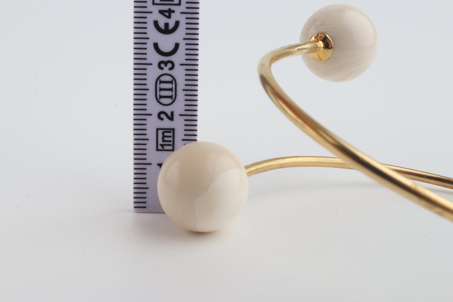 Gold-Plated Mammoth Ivory Bangle