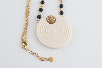 Mammoth Ivory Spiral Pendant Necklace