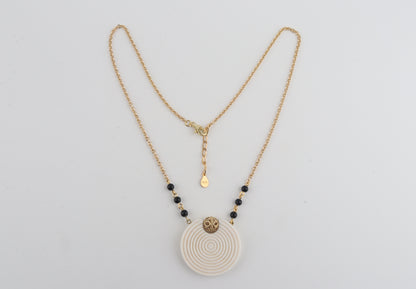Mammoth Ivory Spiral Pendant Necklace