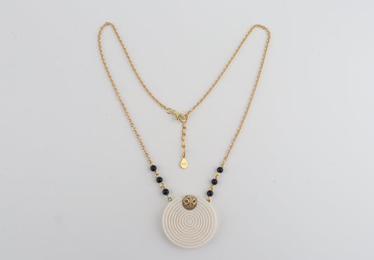 Mammoth Ivory Spiral Pendant Necklace