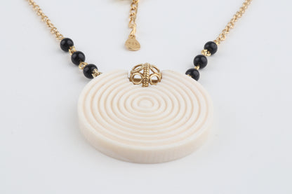 Mammoth Ivory Spiral Pendant Necklace