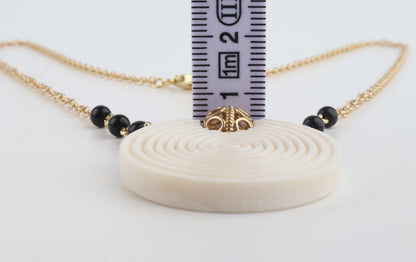 Mammoth Ivory Spiral Pendant Necklace