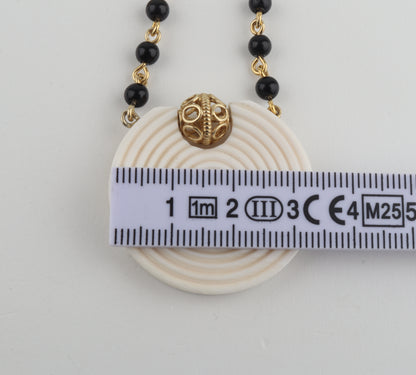 Mammoth Ivory Spiral Pendant Necklace