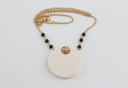 Mammoth Ivory Spiral Pendant Necklace