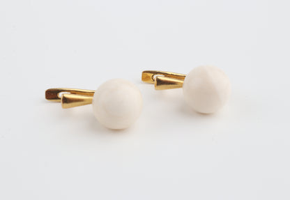 Minimalist Mammoth Ivory Earrings