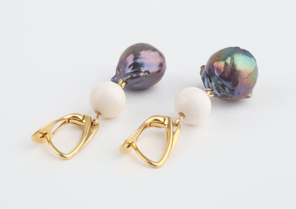 Baroque Mammoth Ivory Earrings