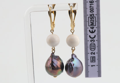 Baroque Mammoth Ivory Earrings