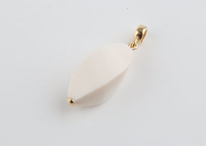 Geometric Oval Mammoth Ivory Pendant