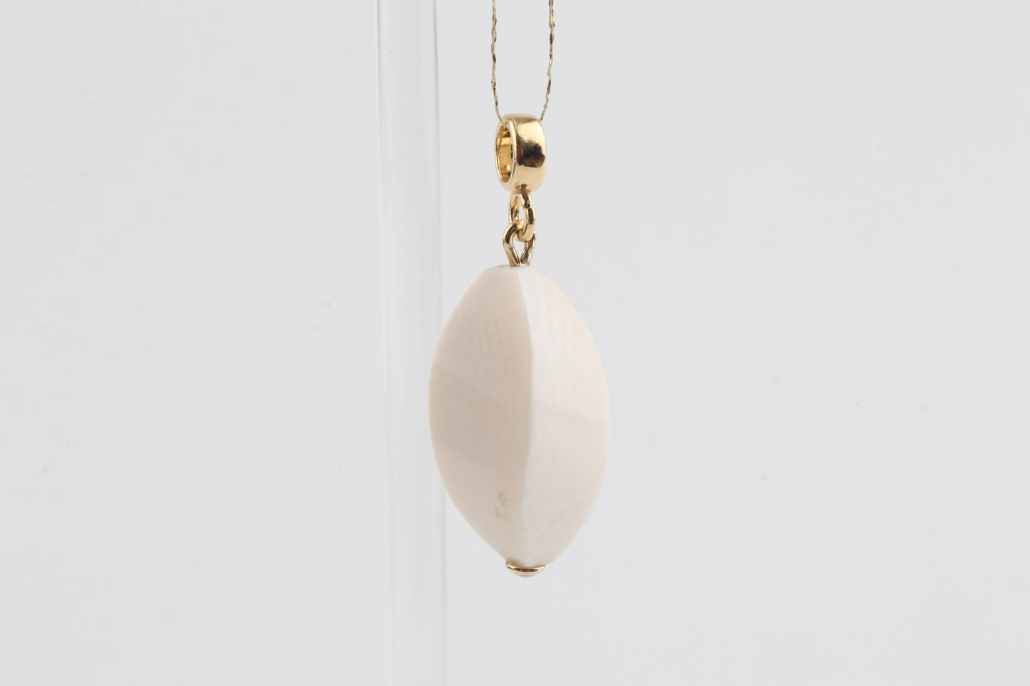 Geometric Oval Mammoth Ivory Pendant
