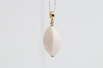 Geometric Oval Mammoth Ivory Pendant