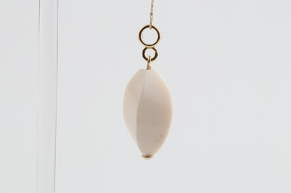 Geometric Oval Mammoth Ivory Pendant