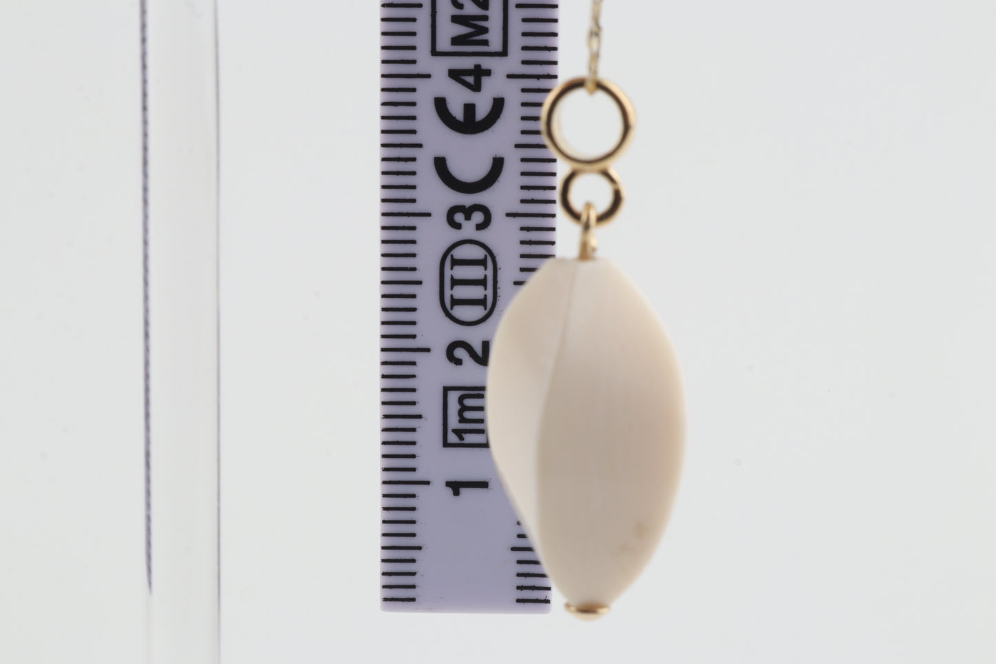 Geometric Oval Mammoth Ivory Pendant