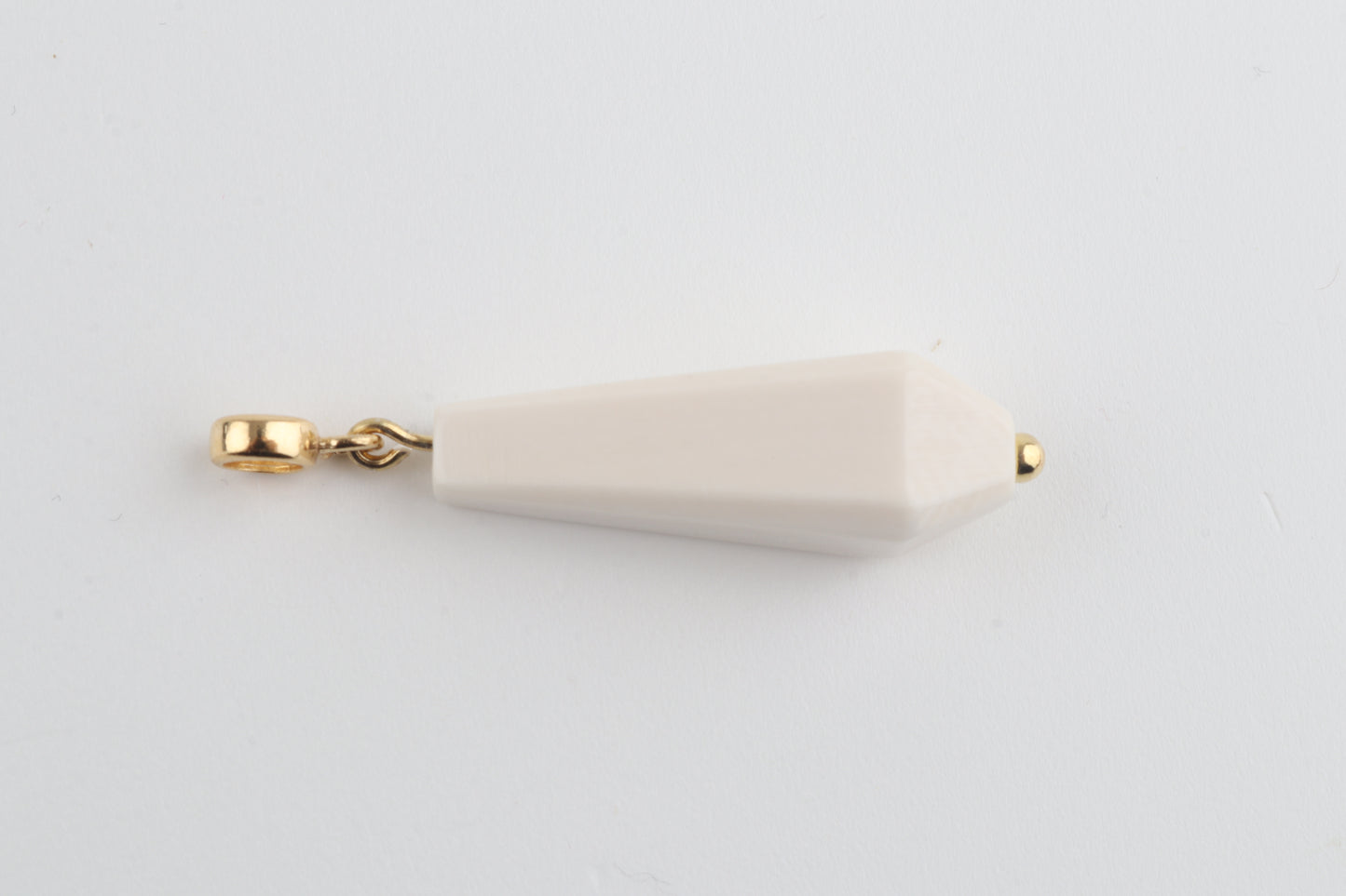 Mammoth Ivory Faceted Drop Pendant