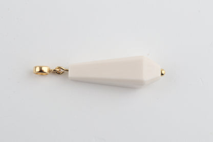 Mammoth Ivory Faceted Drop Pendant