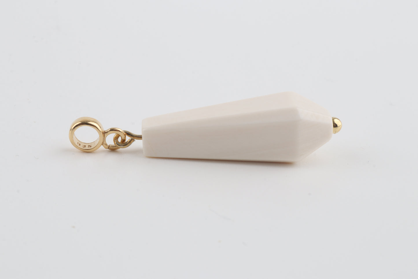 Mammoth Ivory Faceted Drop Pendant