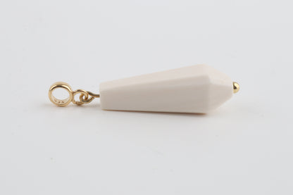 Mammoth Ivory Faceted Drop Pendant