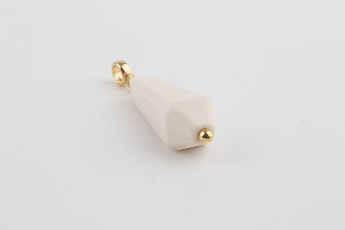 Mammoth Ivory Faceted Drop Pendant