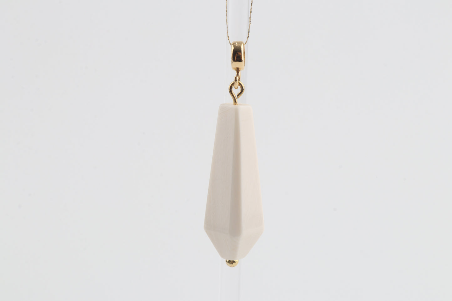 Mammoth Ivory Faceted Drop Pendant