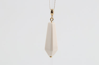 Mammoth Ivory Faceted Drop Pendant