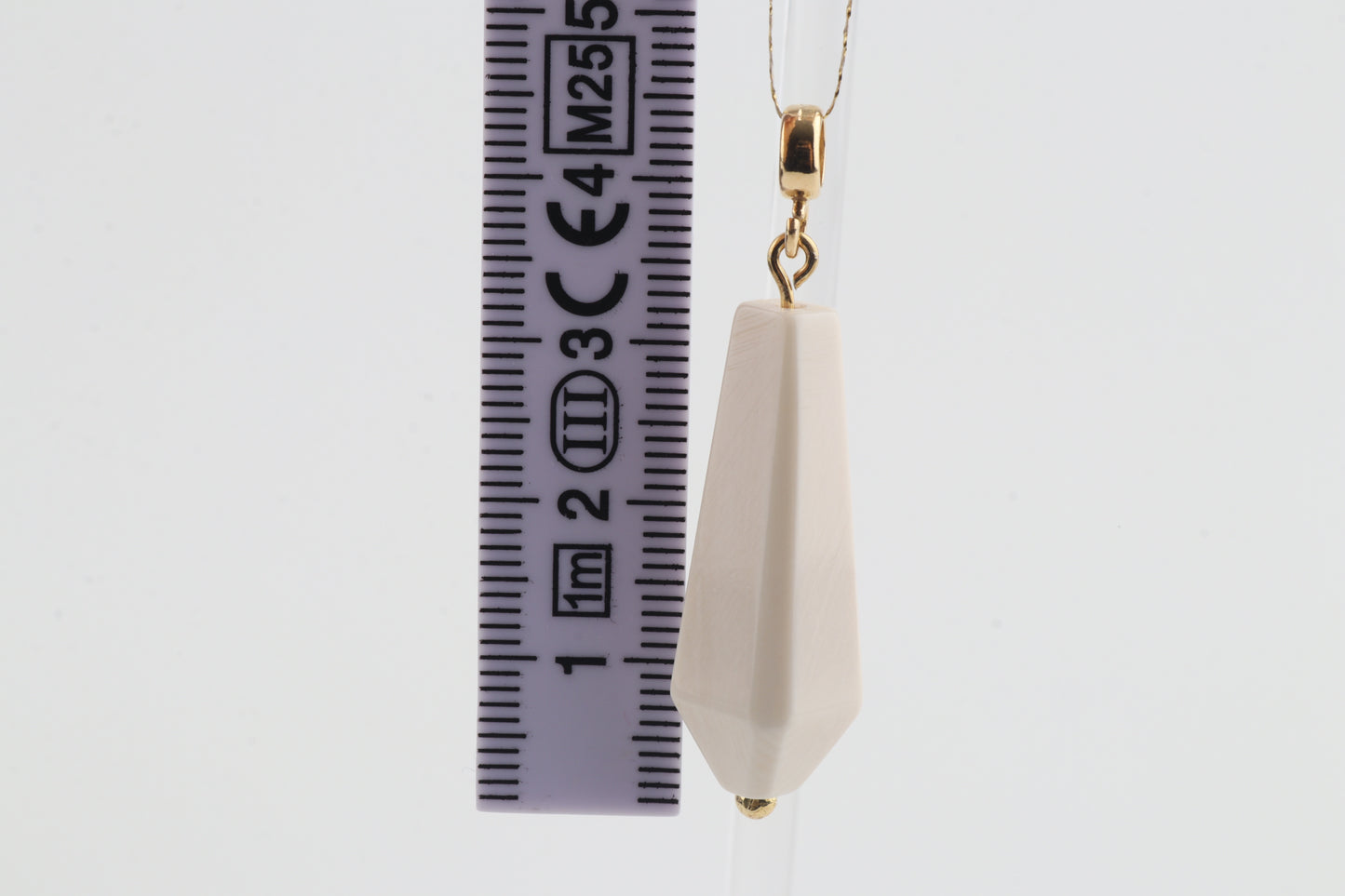 Mammoth Ivory Faceted Drop Pendant