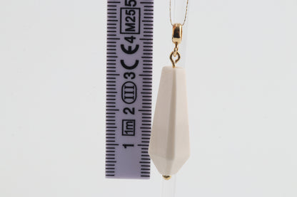 Mammoth Ivory Faceted Drop Pendant