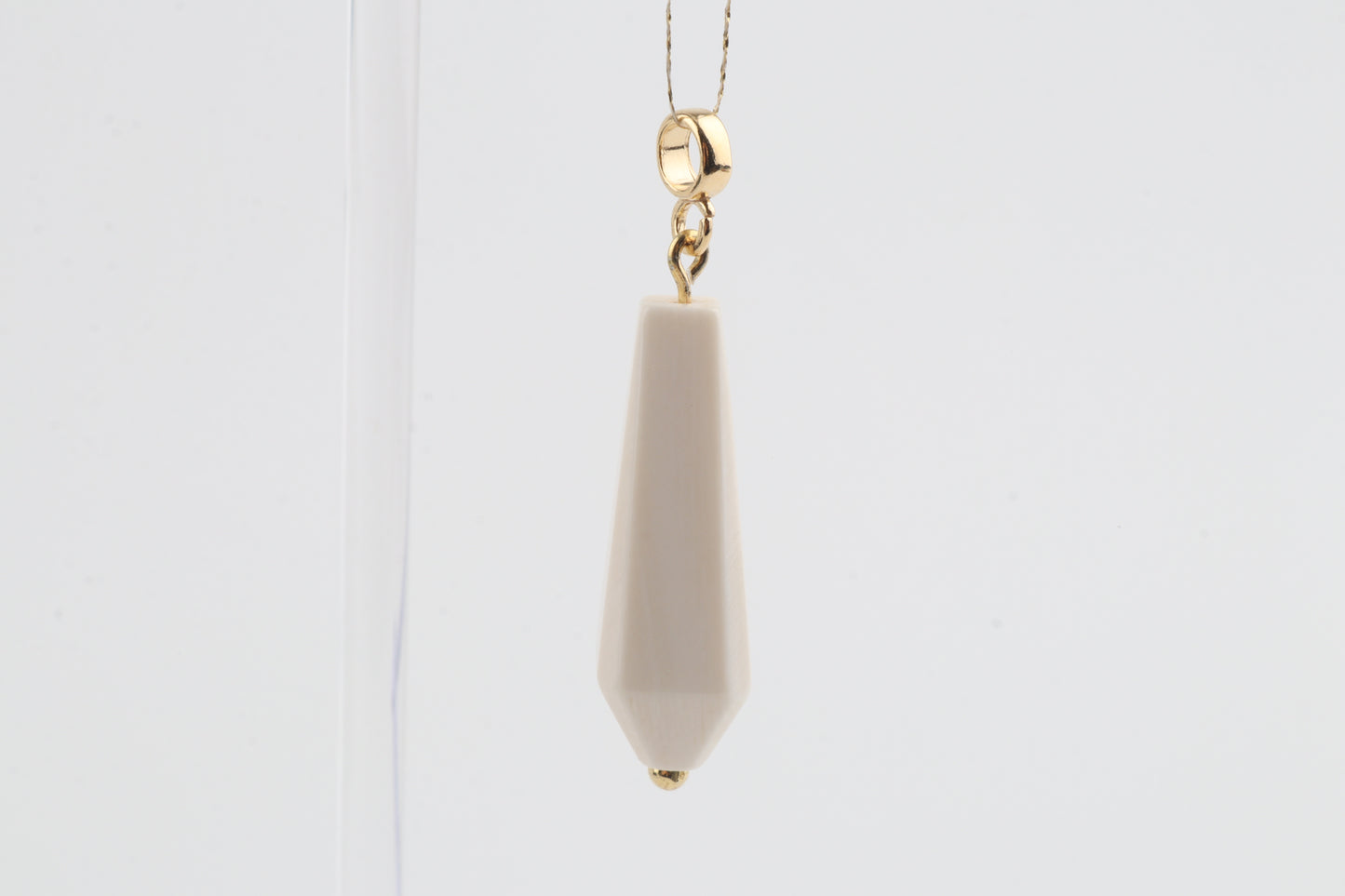 Mammoth Ivory Faceted Drop Pendant