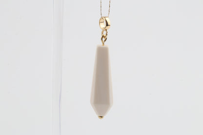 Mammoth Ivory Faceted Drop Pendant