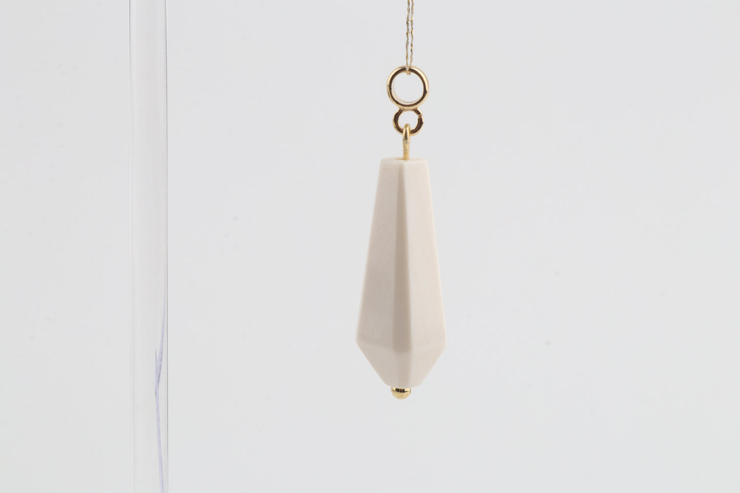 Mammoth Ivory Faceted Drop Pendant