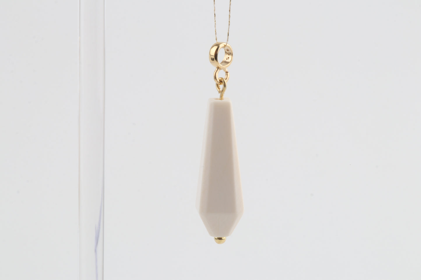Mammoth Ivory Faceted Drop Pendant