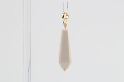 Mammoth Ivory Faceted Drop Pendant