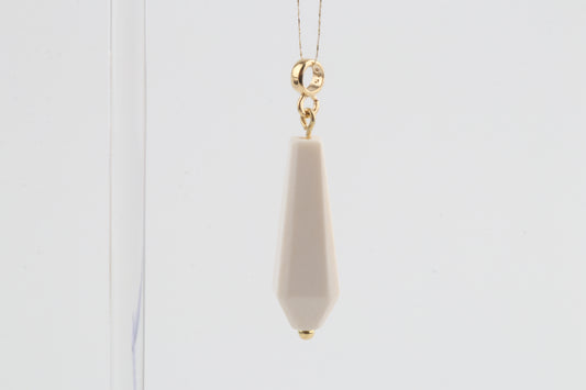 Mammoth Ivory Faceted Drop Pendant