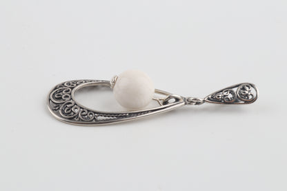 The Silver Blizzard Mammoth Ivory Pendant