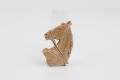 Mammoth Ivory Horse Head Brooch