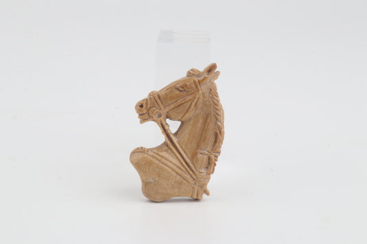Mammoth Ivory Horse Head Brooch