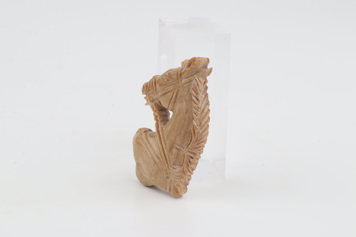 Mammoth Ivory Horse Head Brooch