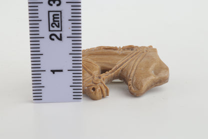 Mammoth Ivory Horse Head Brooch