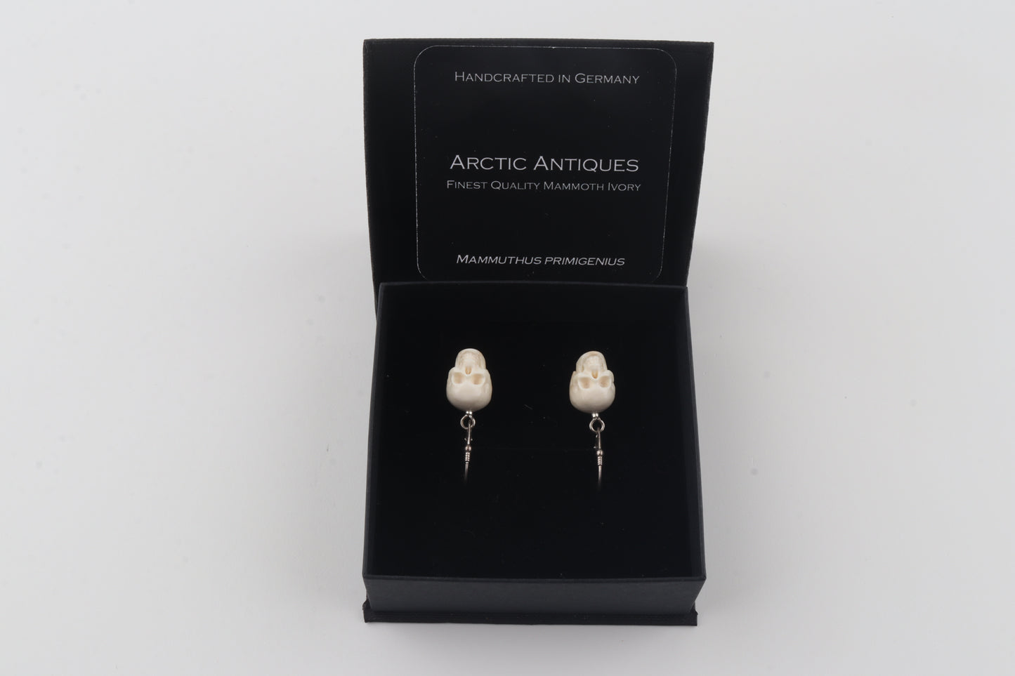 Mammoth Ivory Skull Earrings