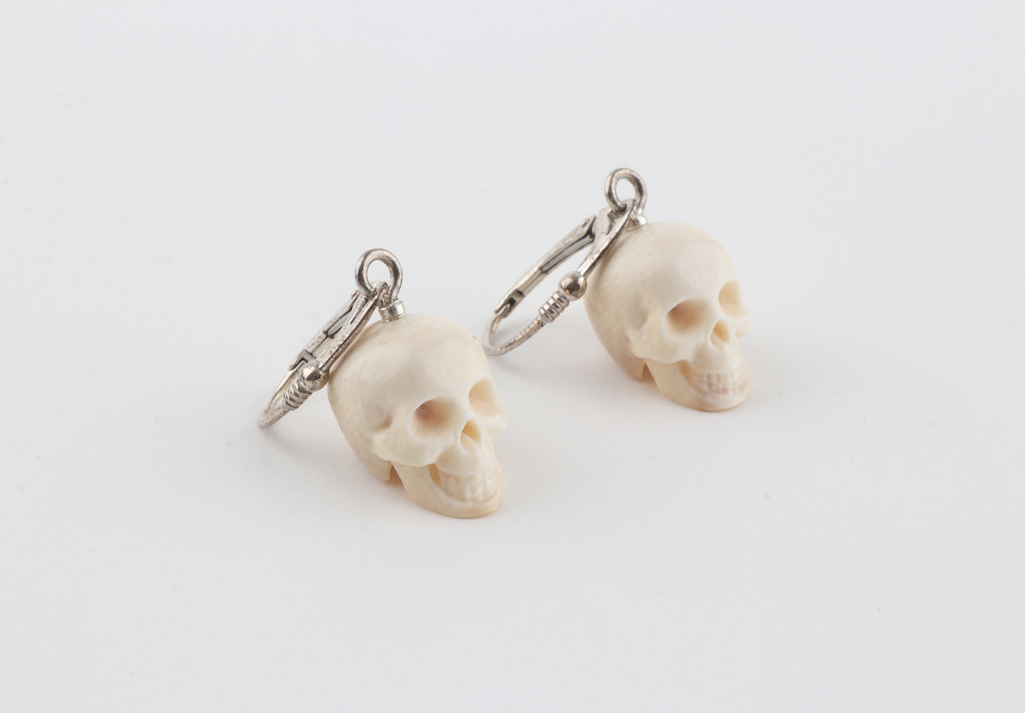 Mammoth Ivory Skull Earrings