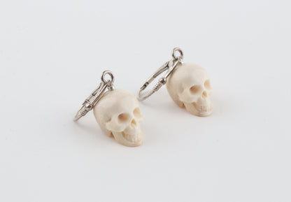 Mammoth Ivory Skull Earrings