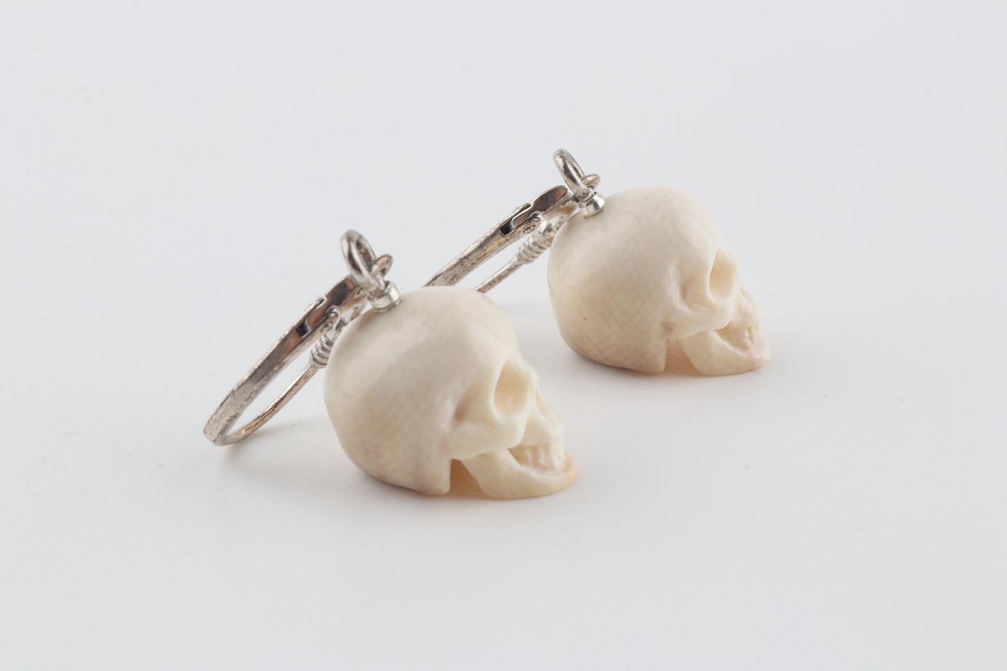 Mammoth Ivory Skull Earrings