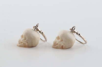 Mammoth Ivory Skull Earrings