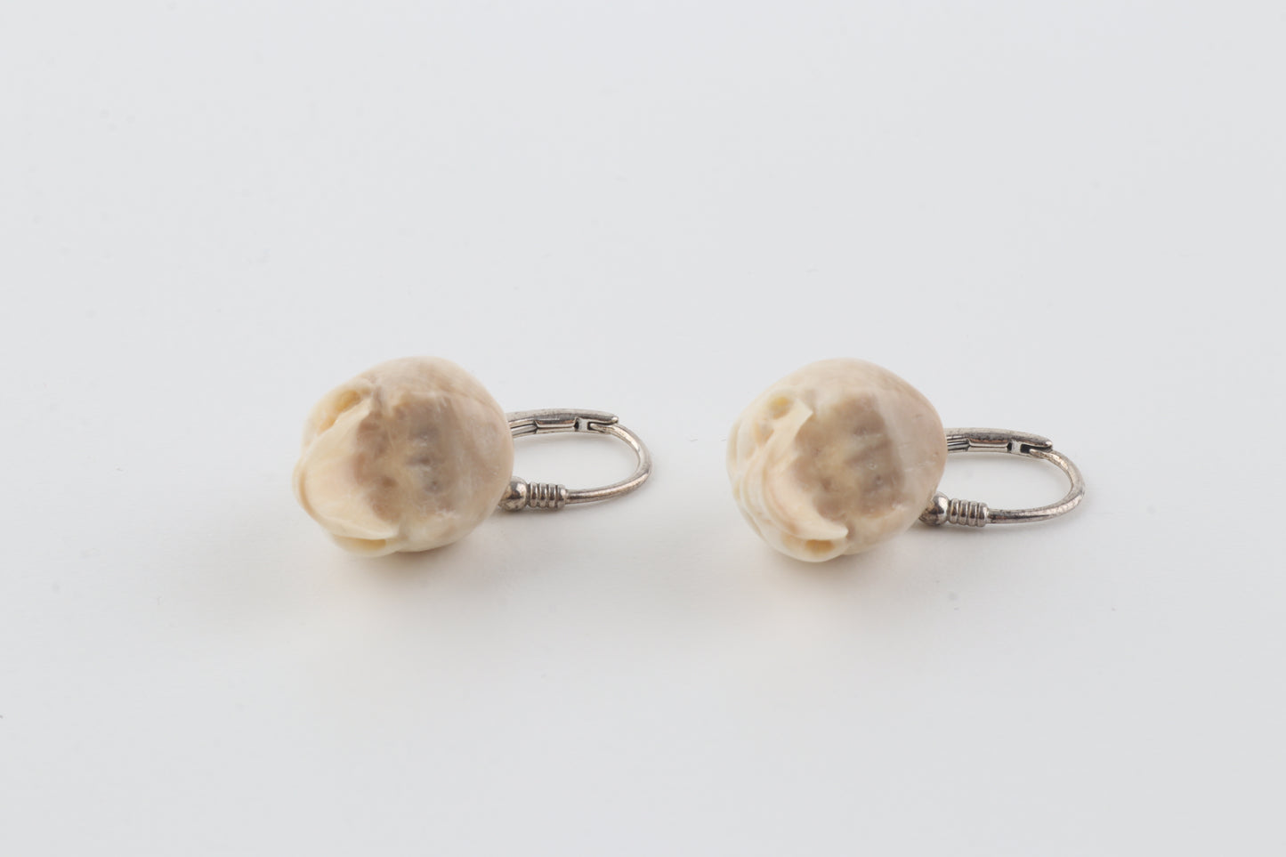 Mammoth Ivory Skull Earrings