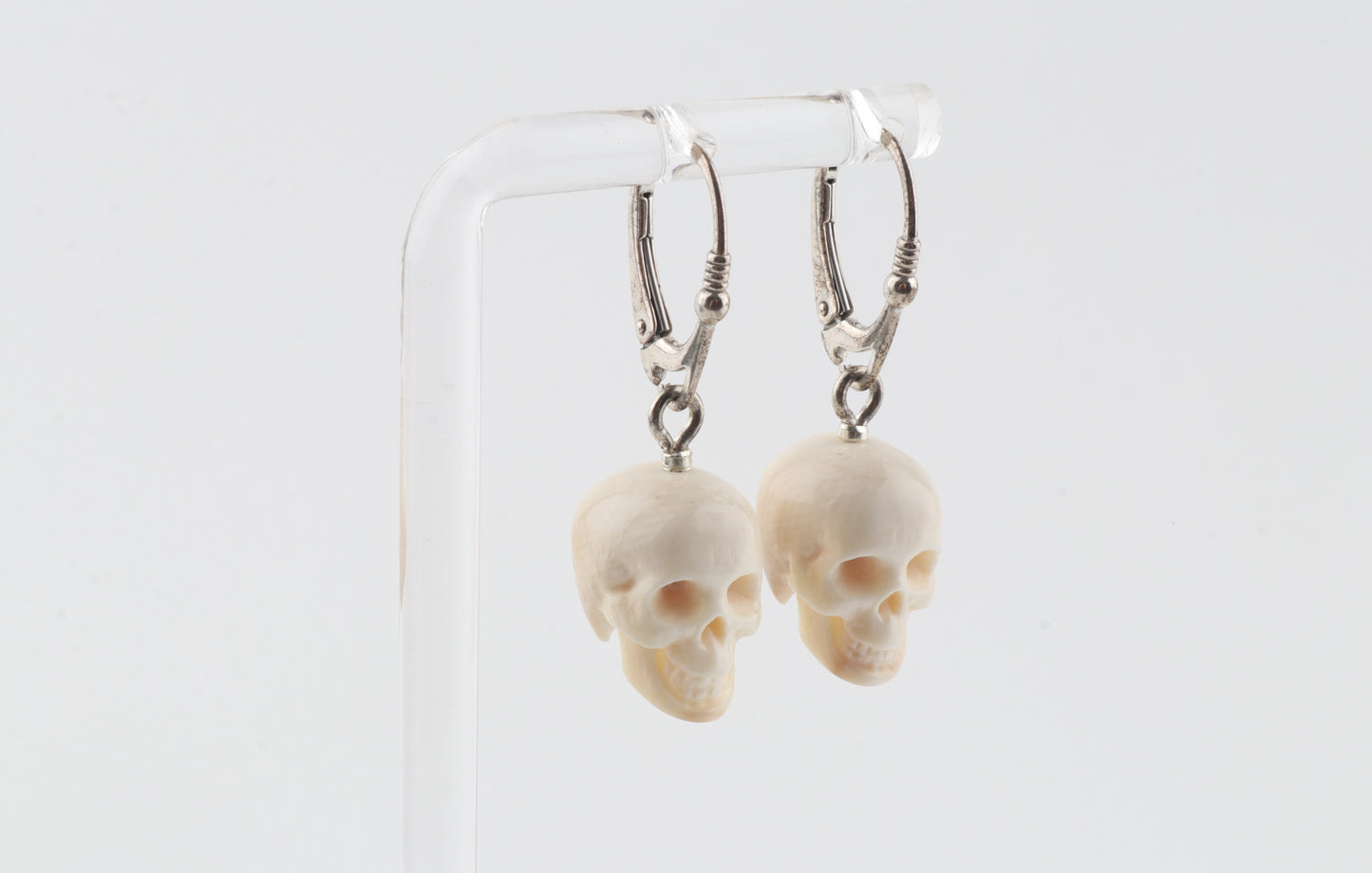 Mammoth Ivory Skull Earrings