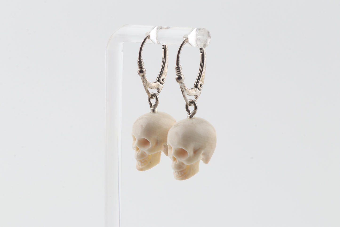 Mammoth Ivory Skull Earrings