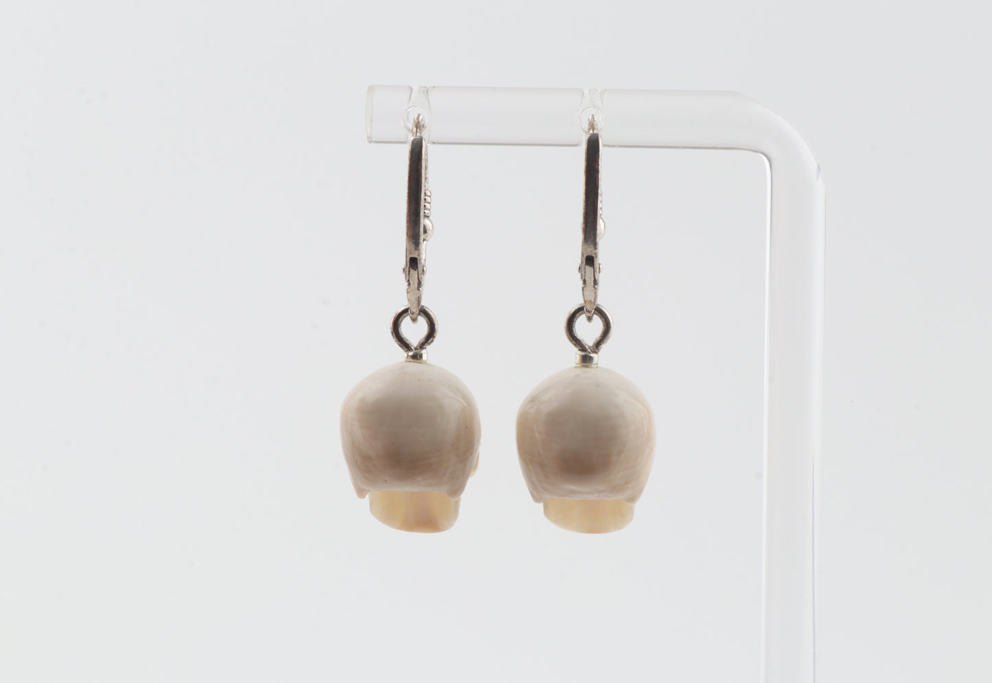 Mammoth Ivory Skull Earrings