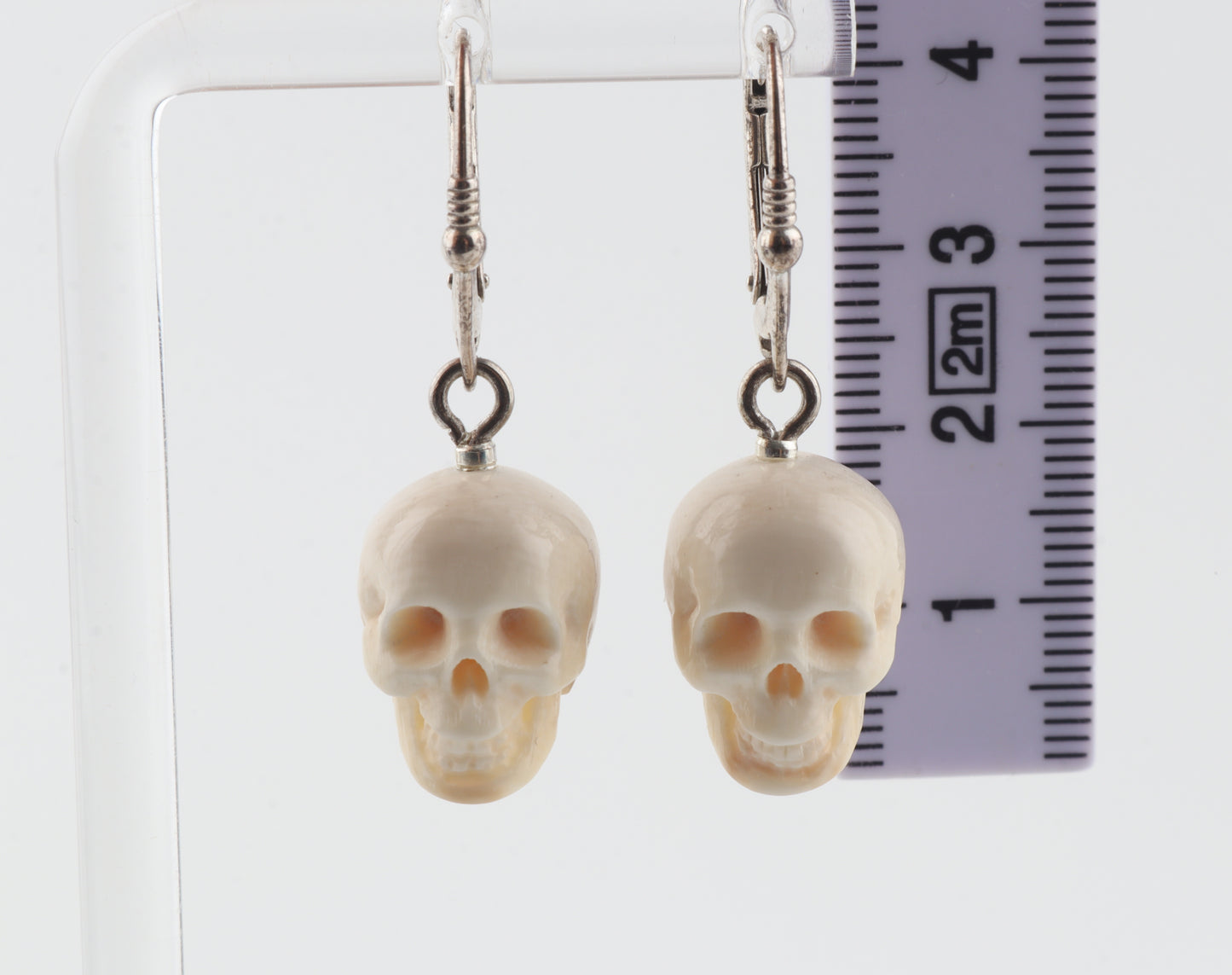 Mammoth Ivory Skull Earrings